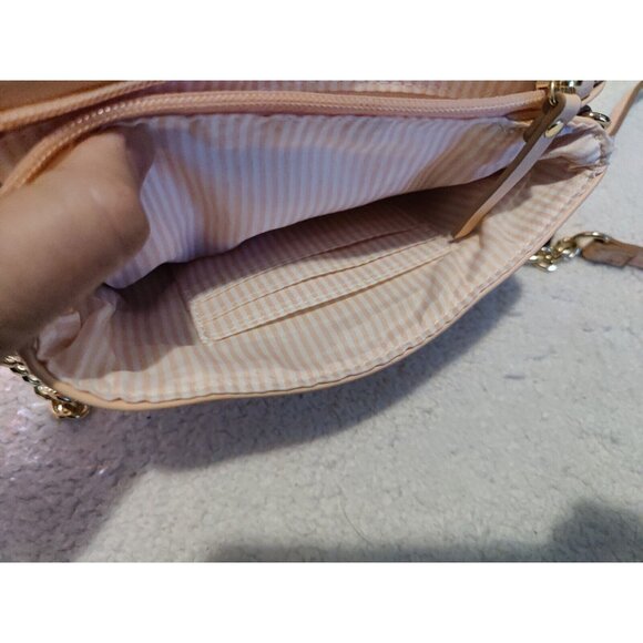 Nanette Lepore Peach Parfait Kimi Soft Double Section Crossbody Bag Organizer Nw - Picture 8 of 12